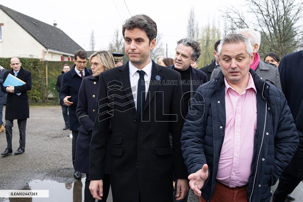 PM Attal on visit in Pas de Calais