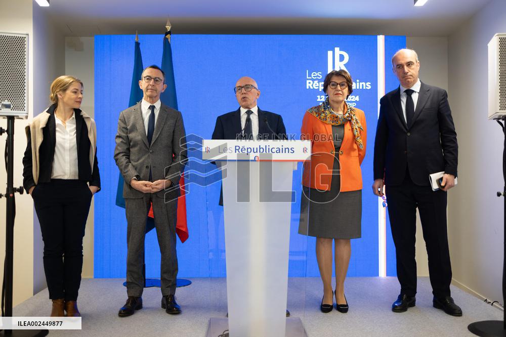 Les Republicains RIP on Immigration Press Conference - Paris