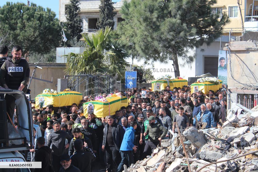 LEBANON-BLIDA-ISRAELI AIRSTRIKE-FUNERAL