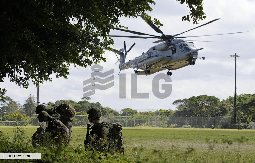 GSDF-U.S. Marines joint drills in southwestern Japan