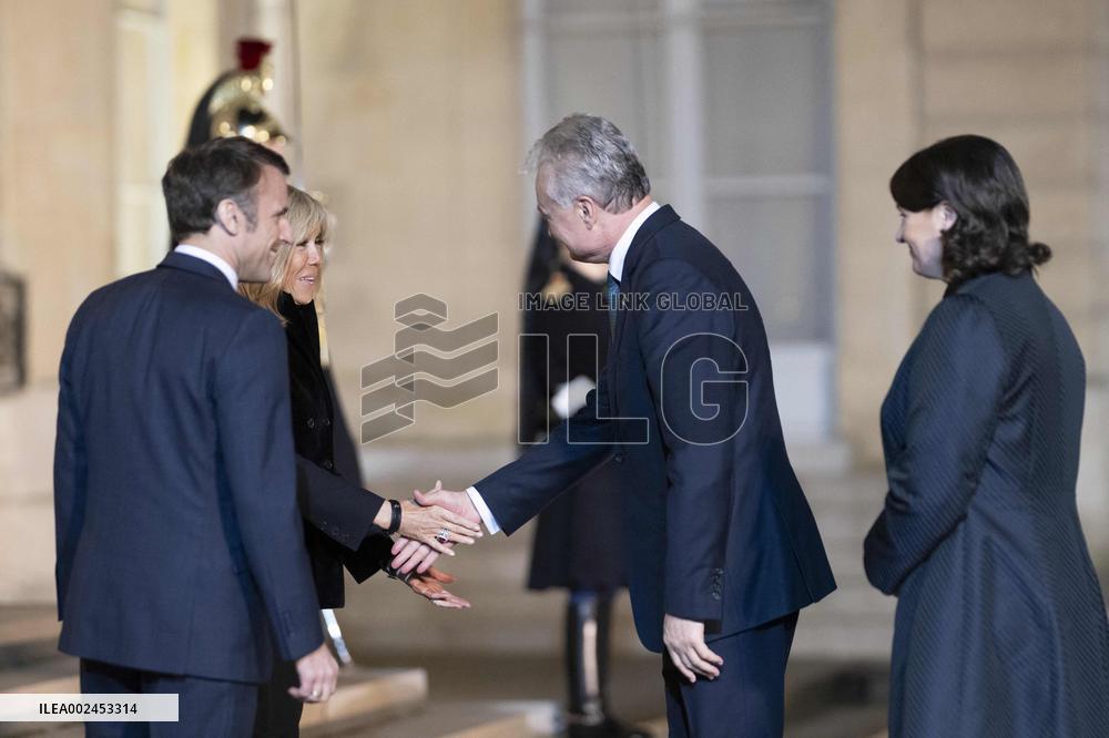 President Macron And President Nauseda Dinner - Paris