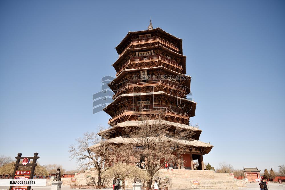 Buddha Palace Temple Shakya Pagoda in Shanxi