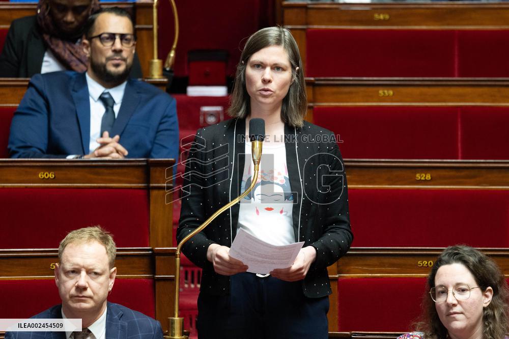 Session of questions to the government at the National Assembly - Paris