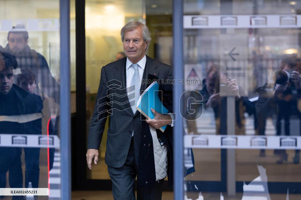 Vincent Bollore hearing at the National Assembly - Paris