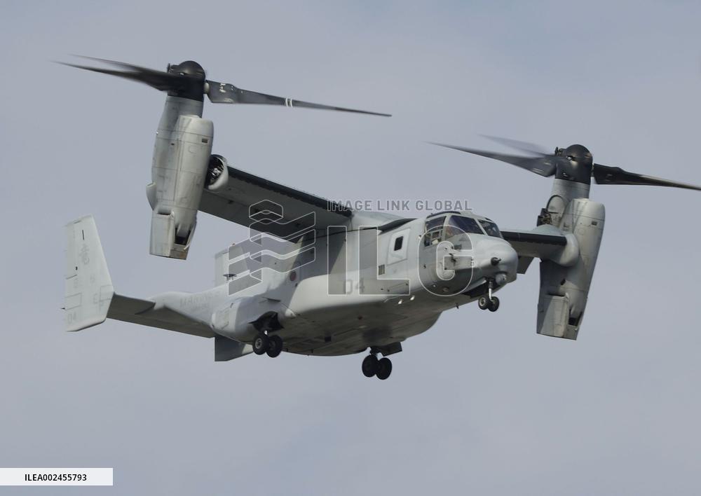 U.S. forces resume Osprey flights in Japan