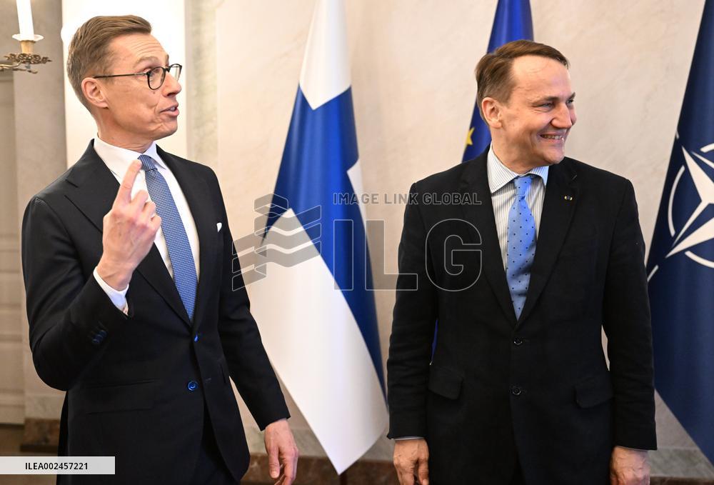 Foreign Minister of Poland Radoslaw Sikorski visits Finland