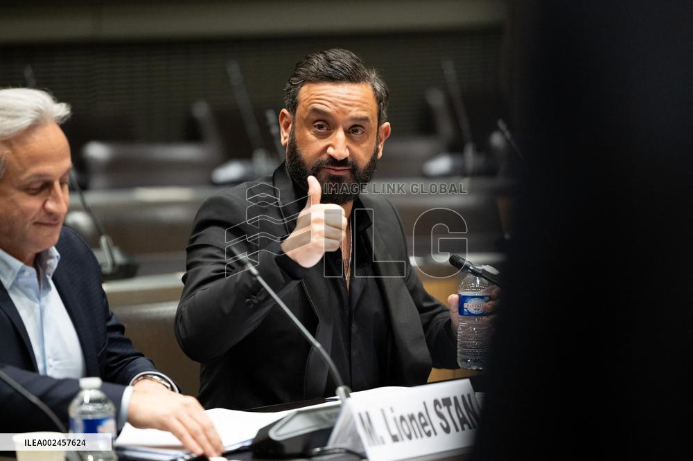 Cyril Hanouna hearing at the National Assembly - Paris