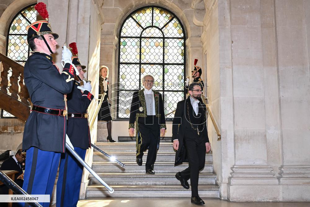 Reception of Sylviane Agacinski at The Academie Francaise - Paris