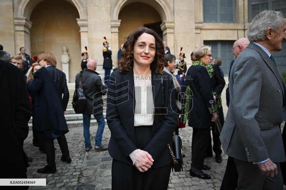 Reception of Sylviane Agacinski at The Academie Francaise - Paris