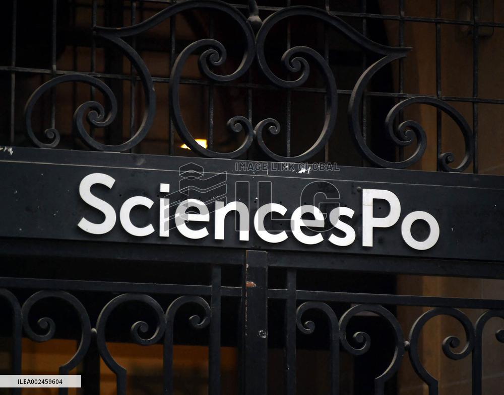 Pro-Palestinian Protest Outside Sciences Po - Paris