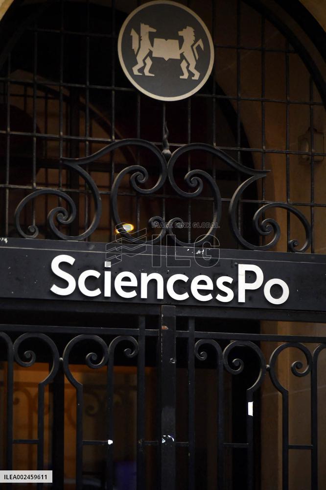Pro-Palestinian Protest Outside Sciences Po - Paris