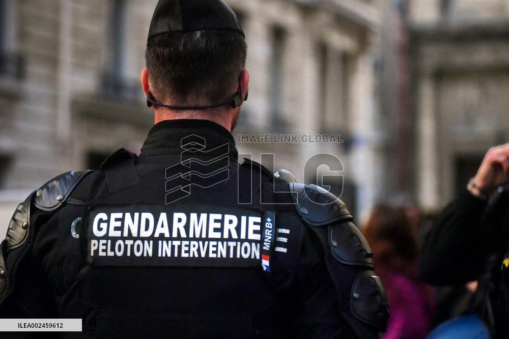 Pro-Palestinian Protest Outside Sciences Po - Paris