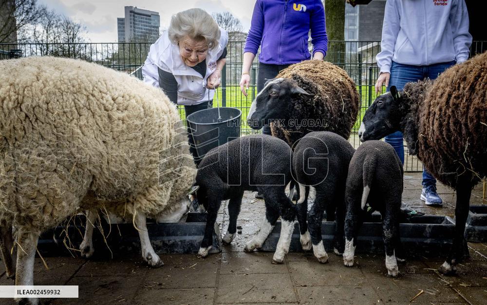 Princess Beatrix Working On A City Farm - Utrecht