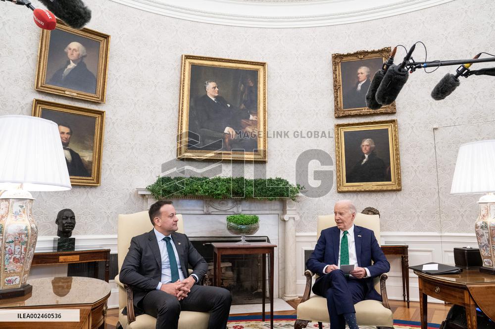 DC: U.S. President Joe Biden meets with Ireland's Taoiseach Leo Varadkar