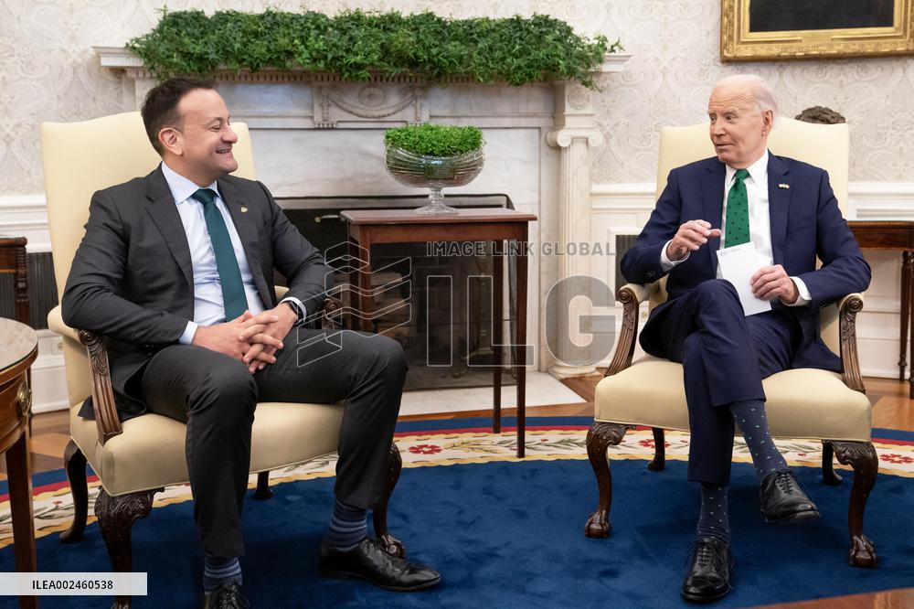 DC: U.S. President Joe Biden meets with Ireland's Taoiseach Leo Varadkar