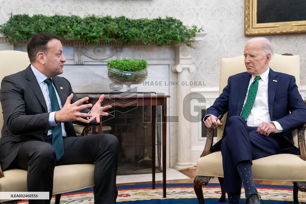DC: U.S. President Joe Biden meets with Ireland's Taoiseach Leo Varadkar