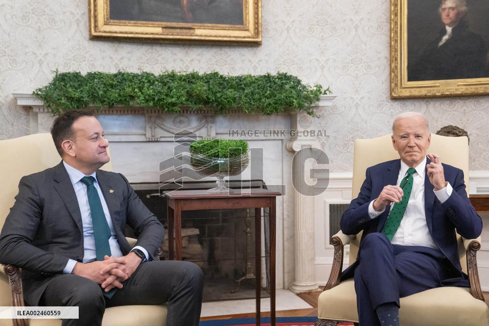 DC: U.S. President Joe Biden meets with Ireland's Taoiseach Leo Varadkar