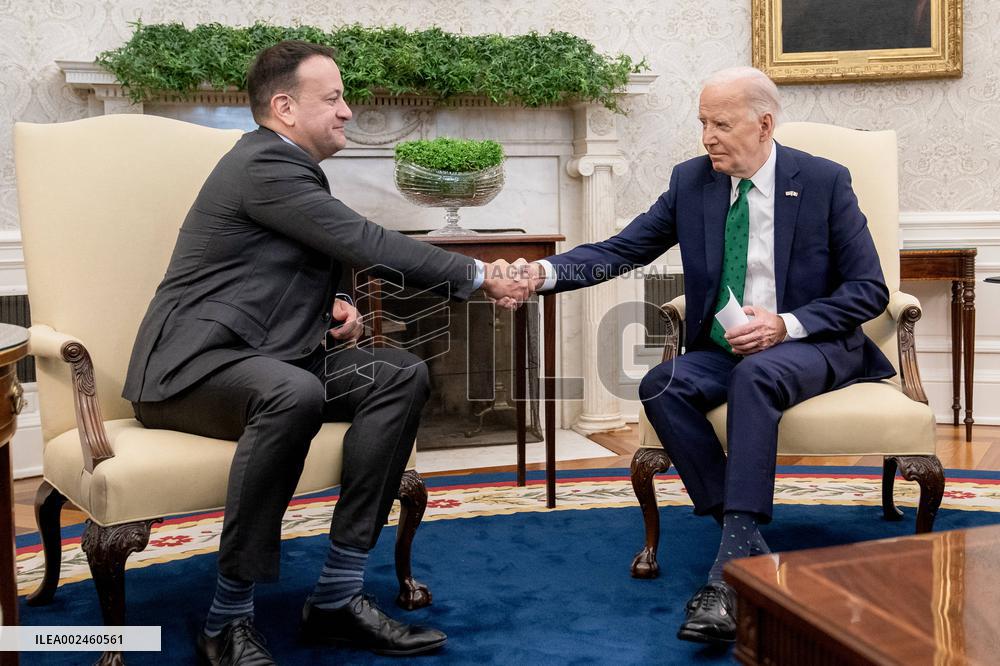 DC: U.S. President Joe Biden meets with Ireland's Taoiseach Leo Varadkar