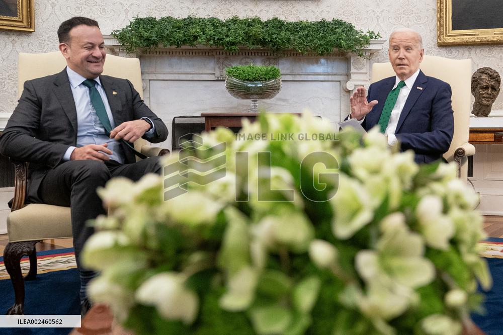 DC: U.S. President Joe Biden meets with Ireland's Taoiseach Leo Varadkar