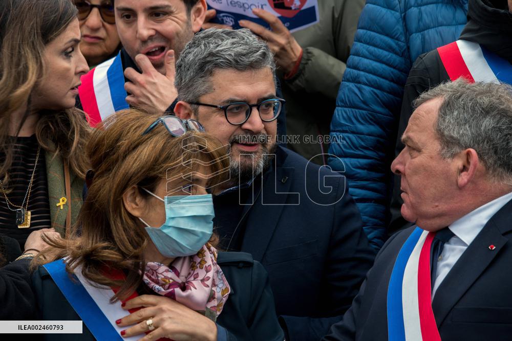 Rally For The Release Of Hamas Hostages - Paris