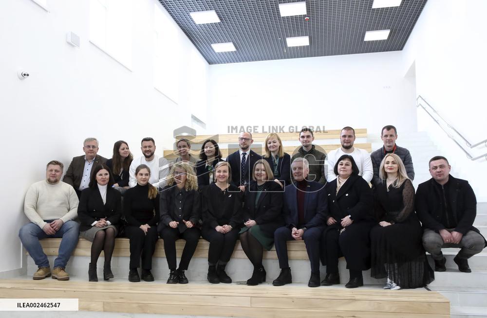 Solemn opening of lyceum in Borodianka rebuilt by Lithuania