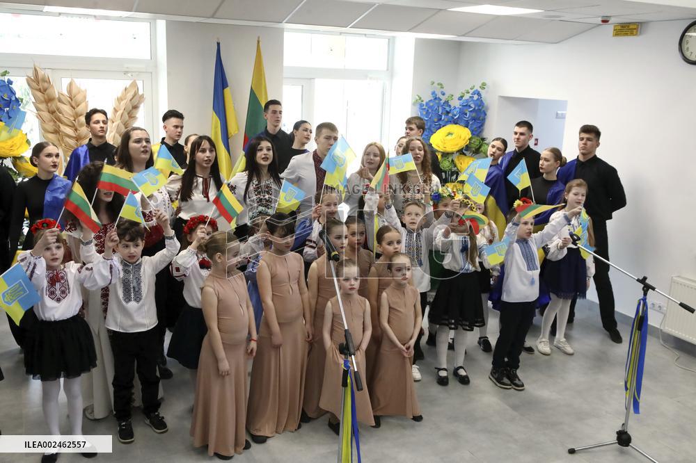 Solemn opening of lyceum in Borodianka rebuilt by Lithuania