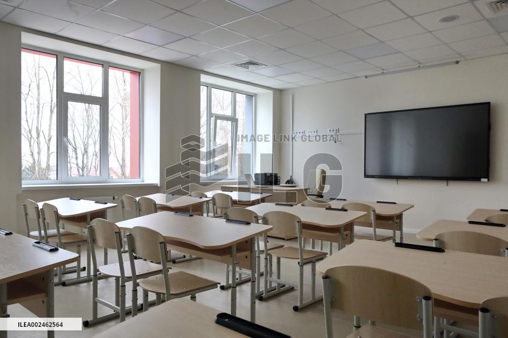 Solemn opening of lyceum in Borodianka rebuilt by Lithuania