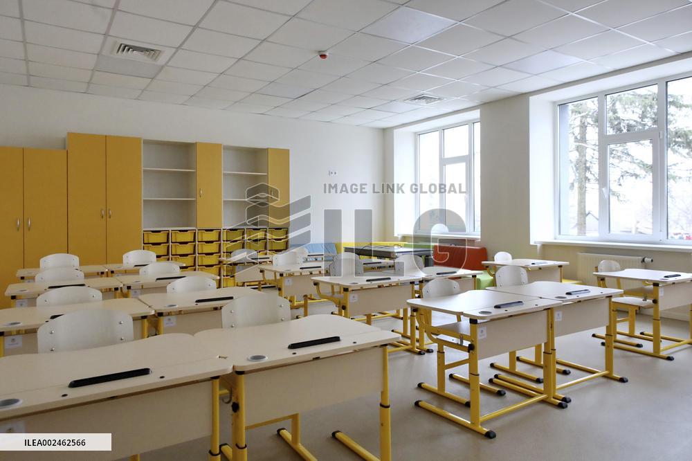 Solemn opening of lyceum in Borodianka rebuilt by Lithuania