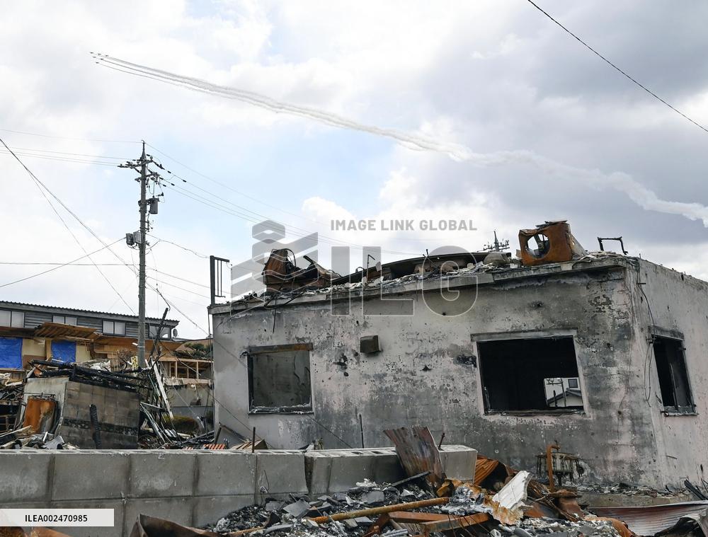 Blue Impulse flies over quake-hit Ishikawa