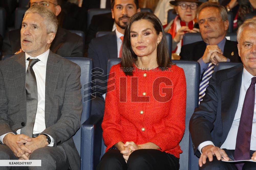 Queen Letizia At Mutua Madrilena Foundation - Madrid