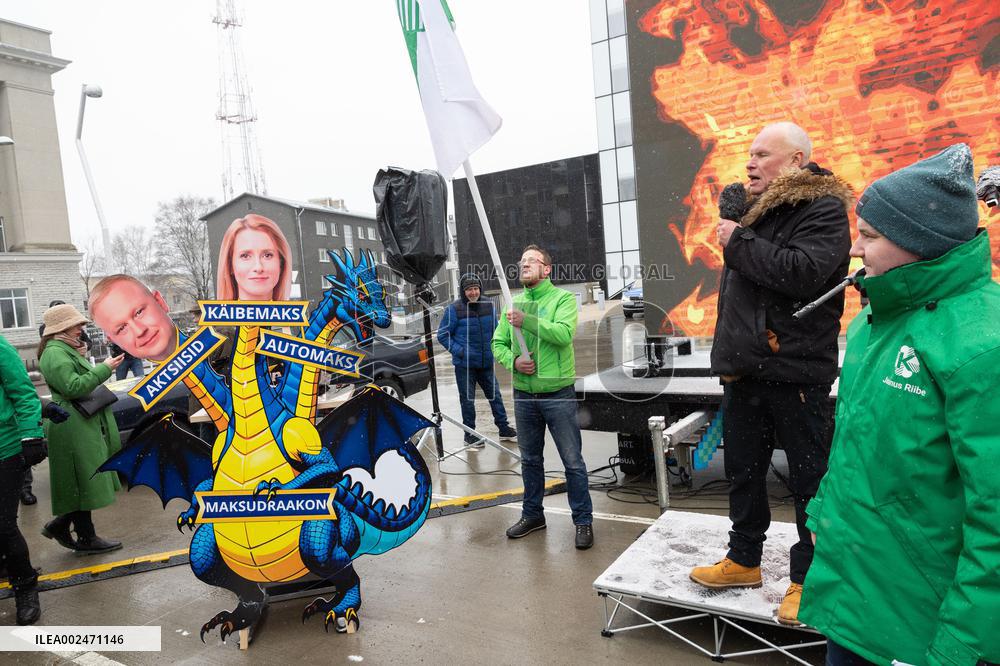 Center Party meeting to protest against car tax