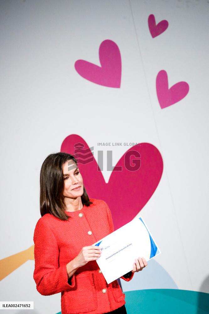 Queen Letizia At Mutua Madrilena Foundation - Madrid