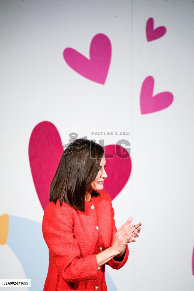 Queen Letizia At Mutua Madrilena Foundation - Madrid