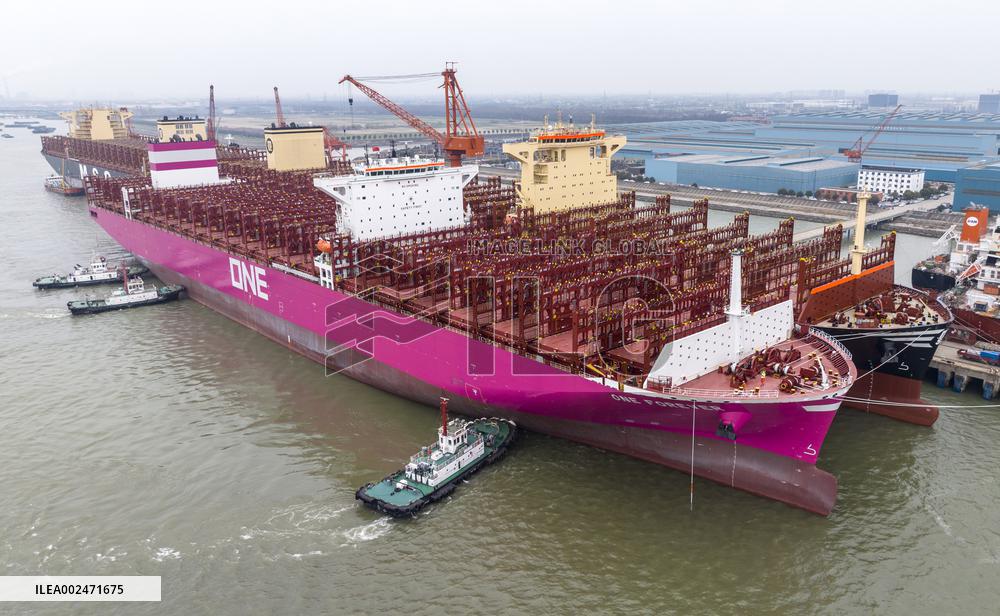Super-large Container Ship Delivery in Suzhou