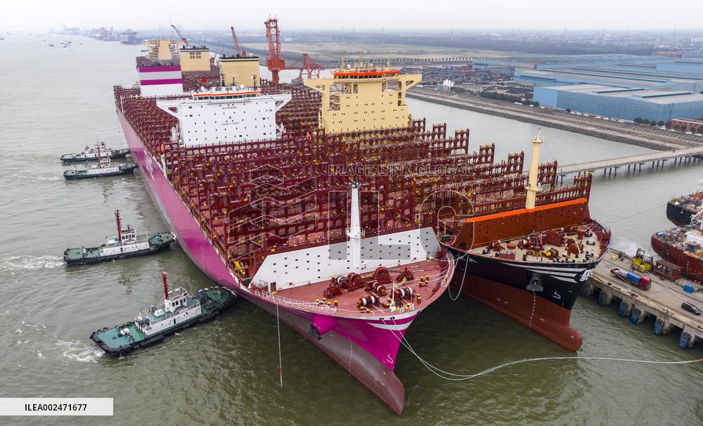 Super-large Container Ship Delivery in Suzhou