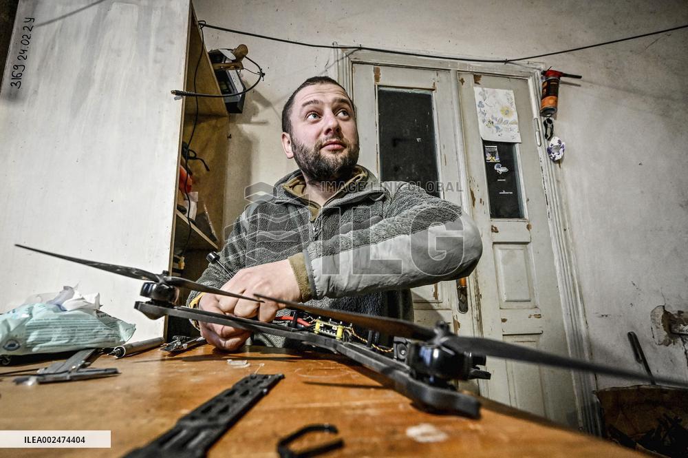 AFU units master assembly of reusable bomber drones