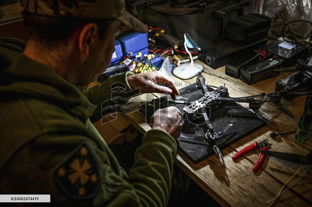 AFU units master assembly of reusable bomber drones