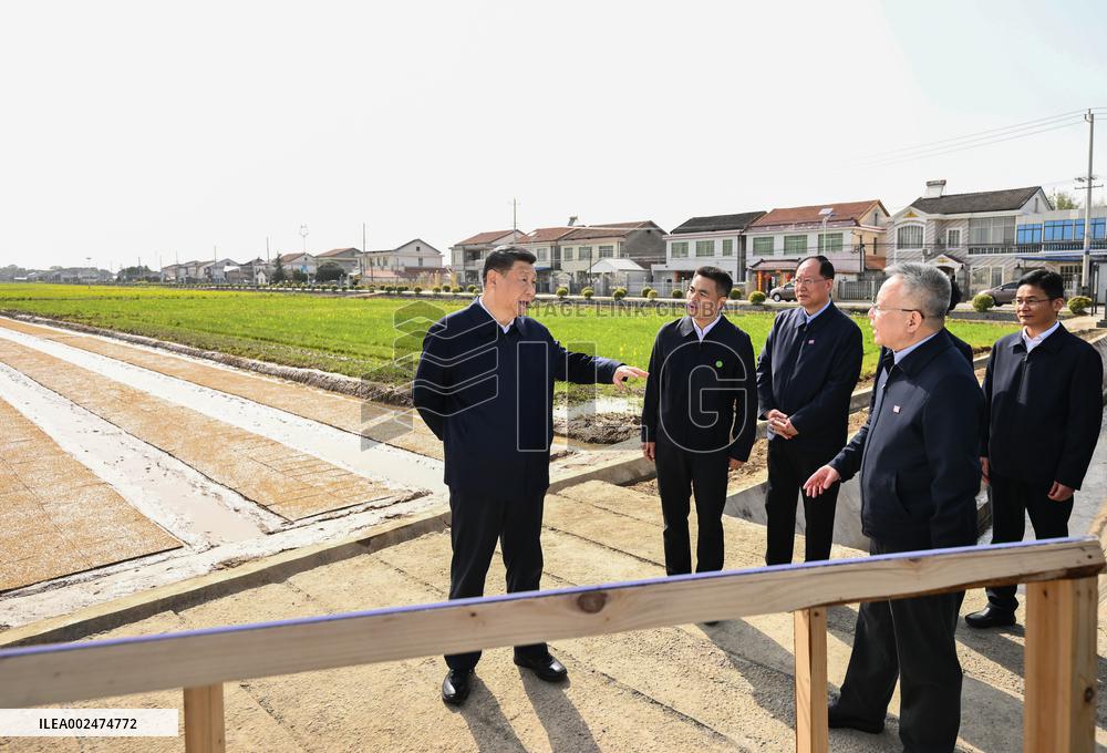 CHINA-HUNAN-CHANGDE-XI JINPING-INSPECTION (CN)