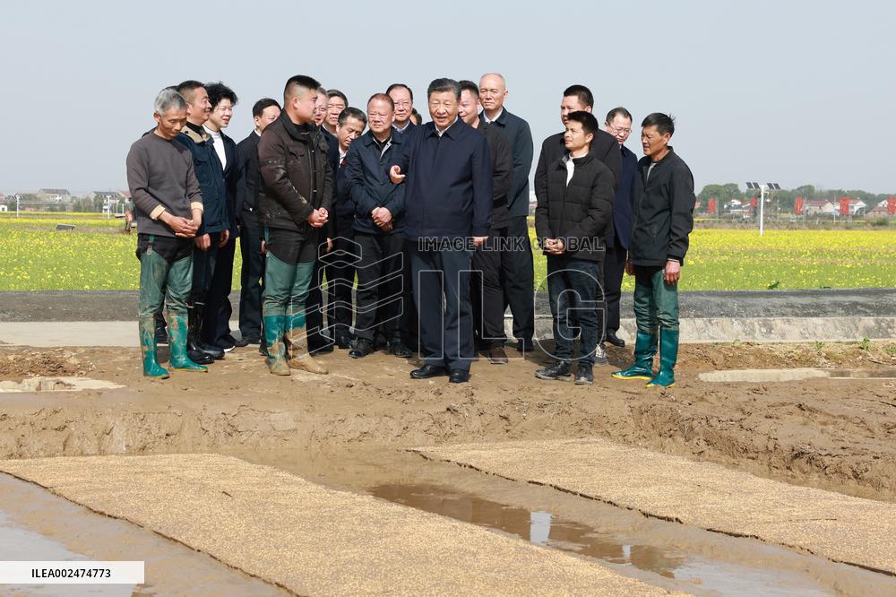 CHINA-HUNAN-CHANGDE-XI JINPING-INSPECTION (CN)