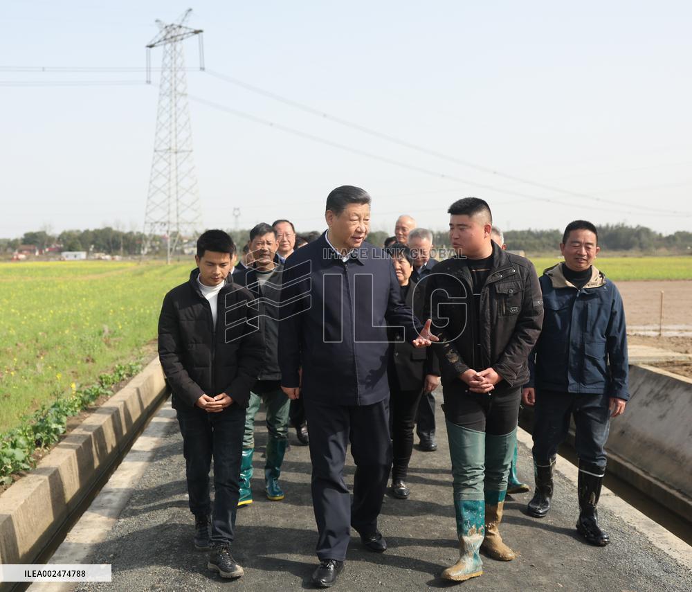 CHINA-HUNAN-CHANGDE-XI JINPING-INSPECTION (CN)