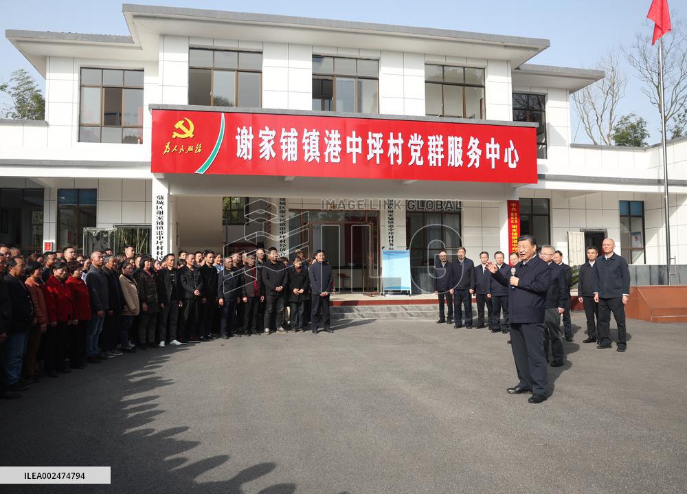 CHINA-HUNAN-CHANGDE-XI JINPING-INSPECTION (CN)