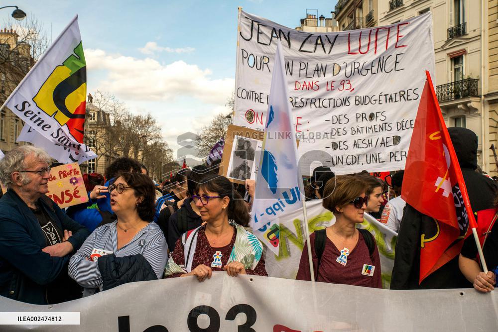 Public Sector Workers Demonstrate - Paris