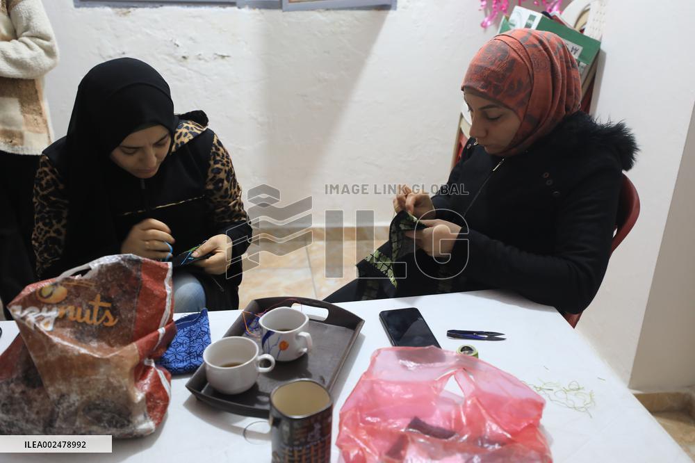 LEBANON-BEIRUT-SHATILA REFUGEE CAMP-SYRIAN REFUGEE WOMEN-EMBROIDERY