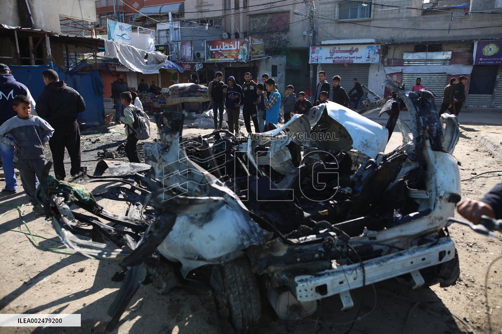 MIDEAST-GAZA-NUSEIRAT REFUGEE CAMP-ISRAEL-AIRSTRIKE