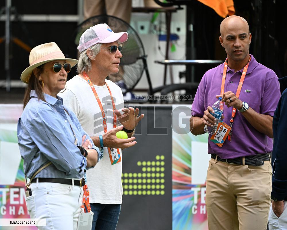 Jon Bon Jovi At Tennis Open - Miami