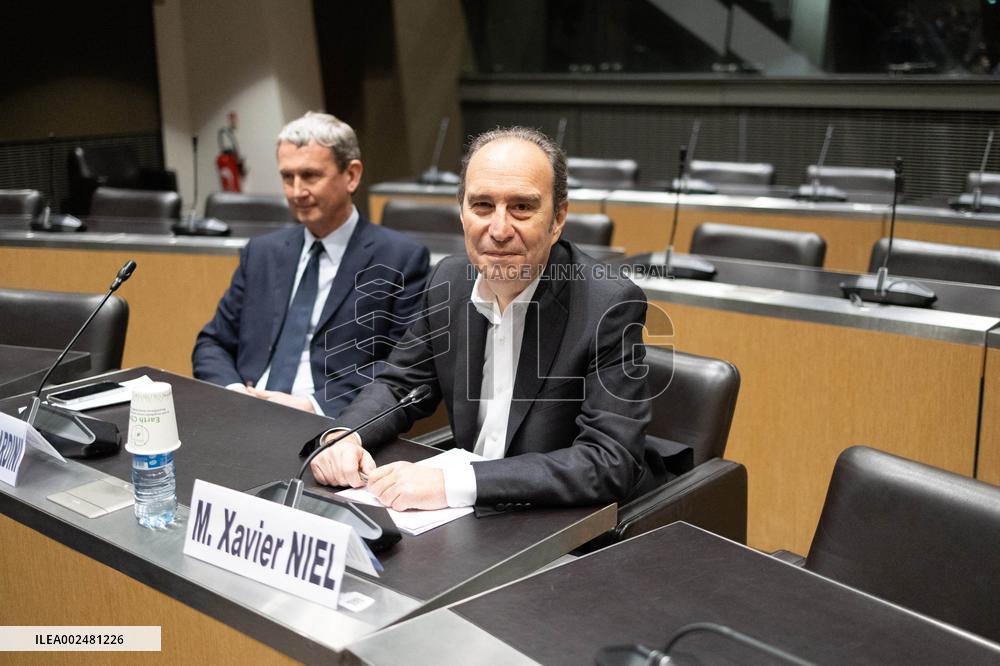 Xavier Niel hearing at the National Assembly - Paris