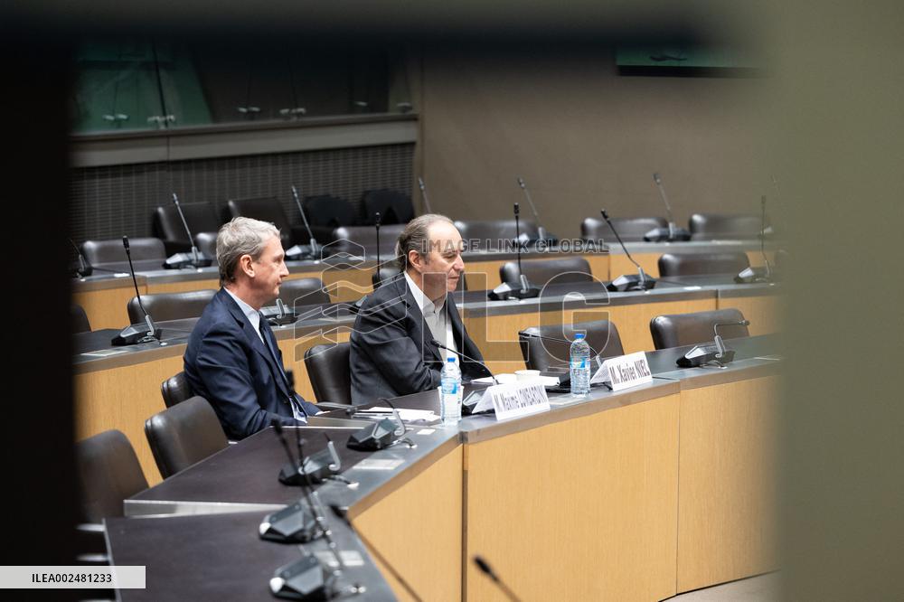Xavier Niel hearing at the National Assembly - Paris