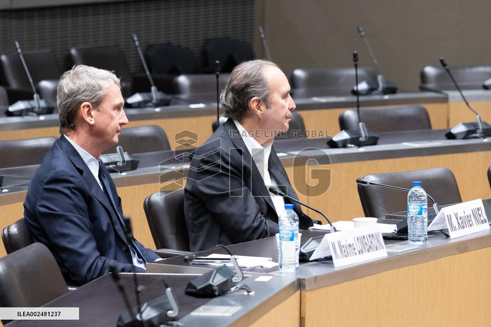 Xavier Niel hearing at the National Assembly - Paris