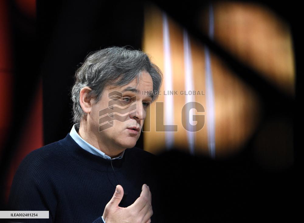 Charlie Hebdo Director Riss Appears On RMC/BFMTV - Paris