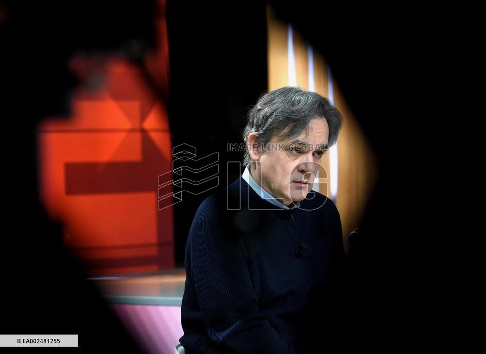 Charlie Hebdo Director Riss Appears On RMC/BFMTV - Paris